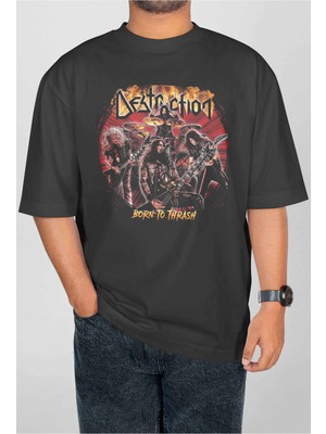 Buzagi Destruction Dijital Baskı Oversize Unisex Tişört