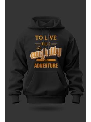 Buzagi Motivasyonel Renkli Oversize Kapüşonlu Unisex Şardonlu Sweatshirt