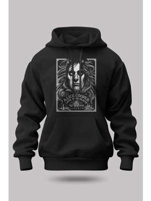 Buzagi Alice Cooper Oversize Kapüşonlu Unisex Şardonlu Sweatshirt