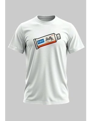 Buzagi Balcobally Dijital Baskı Regular Kalıp Beyaz Unisex Tişört