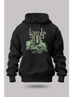 Buzagi Lamb Of God Oversize Kapüşonlu Unisex Şardonlu Sweatshirt