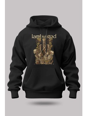 Buzagi Lamb Of God Oversize Kapüşonlu Unisex Şardonlu Sweatshirt