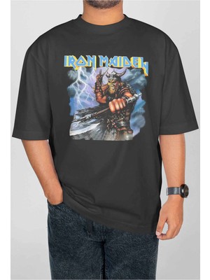 Buzagi Iron Maiden Dijital Baskı Oversize Unisex Tişört