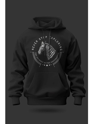 Buzagi Exploring Oversize Kapüşonlu Unisex Şardonlu Sweatshirt