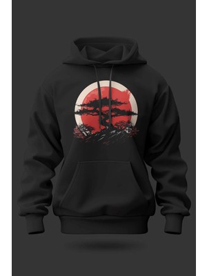 Buzagi Hawaii Oversize Kapüşonlu Unisex Şardonlu Sweatshirt