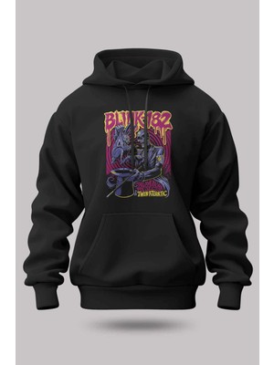 Buzagi Blink 182 Oversize Kapüşonlu Unisex Şardonlu Sweatshirt