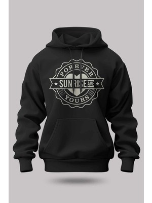 Buzagi Sunrise Avenue Oversize Kapüşonlu Unisex Şardonlu Sweatshirt