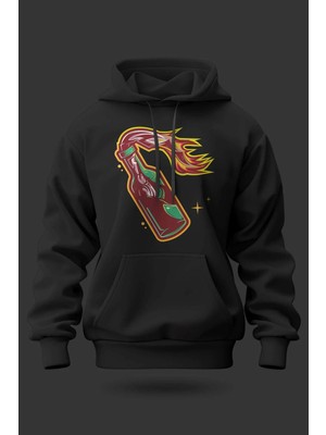 Buzagi Molotov Oversize Kapüşonlu Unisex Şardonlu Sweatshirt