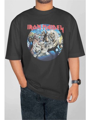Buzagi Iron Maiden Dijital Baskı Oversize Unisex Tişört