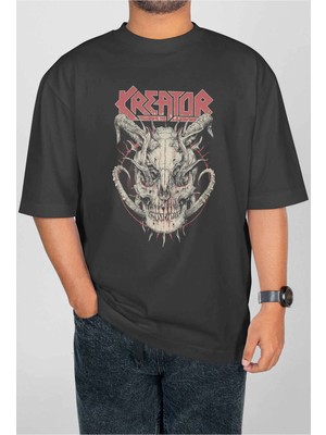 Buzagi Kreator Dijital Baskı Oversize Unisex Tişört