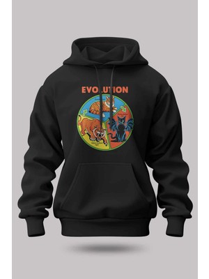 Buzagi Evolution Oversize Kapüşonlu Unisex Şardonlu Sweatshirt