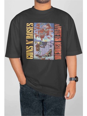 Buzagi Roxette Dijital Baskı Oversize Unisex Tişört