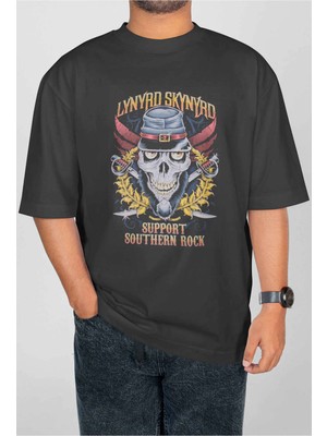 Buzagi Lynyrd Skynyrd Dijital Baskı Oversize Unisex Tişört