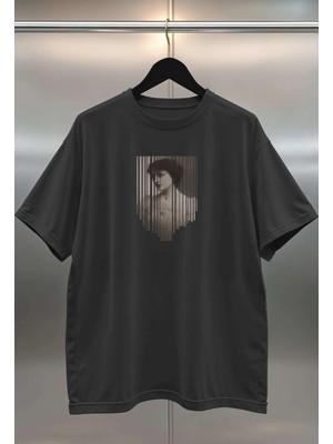 Buzagi Ghost Dijital Baskı Siyah Beyaz Unisex Oversize Tişört