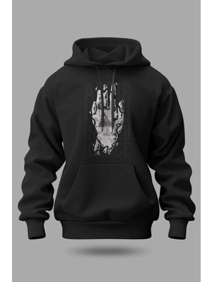 Buzagi Artificial Oversize Kapüşonlu Unisex Şardonlu Sweatshirt