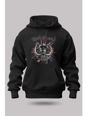 Buzagi Motörhead Oversize Kapüşonlu Unisex Şardonlu Sweatshirt