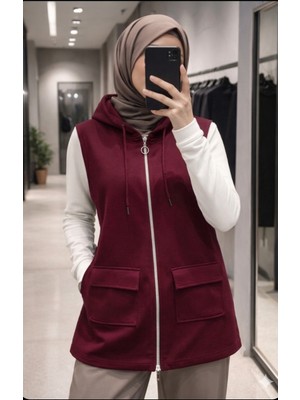 Kadın Kapşonlu Yelek