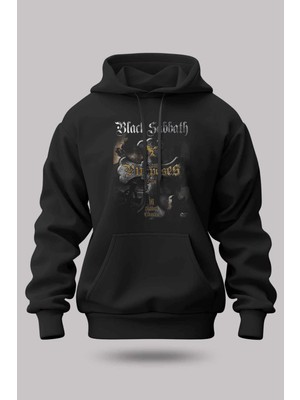 Buzagi Black Sabbath Oversize Kapüşonlu Unisex Şardonlu Sweatshirt