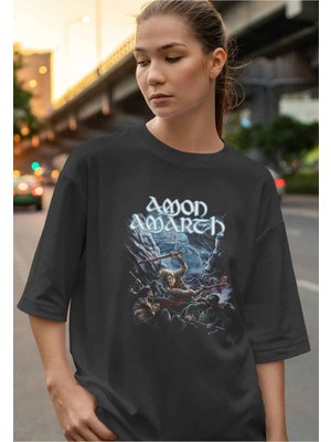 Buzagi Amon Amarth Dijital Baskı Oversize Unisex Tişört