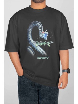 Buzagi Dragonforce Dijital Baskı Oversize Unisex Tişört