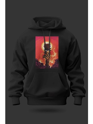 Buzagi Rose Oversize Kapüşonlu Unisex Şardonlu Sweatshirt