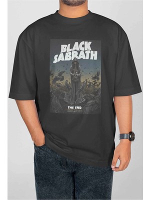 Buzagi Black Sabbath Dijital Baskı Oversize Unisex Tişört