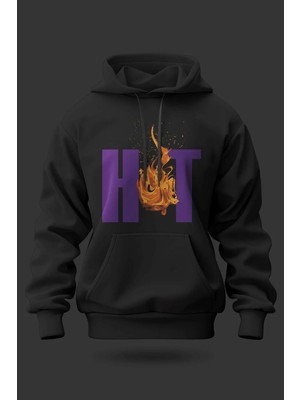 Buzagi Hot Oversize Kapüşonlu Unisex Şardonlu Sweatshirt