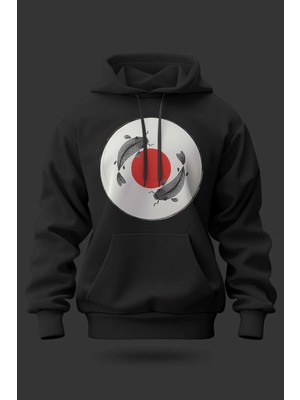 Buzagi Koi Oversize Kapüşonlu Unisex Şardonlu Sweatshirt