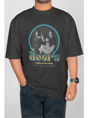 Buzagi The Doors Dijital Baskı Oversize Unisex Tişört