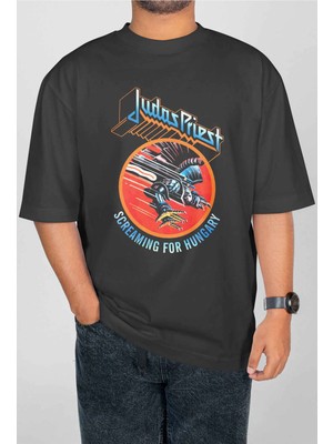 Buzagi Judas Priest Dijital Baskı Oversize Unisex Tişört