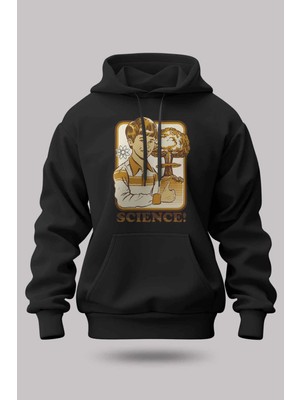 Buzagi Science Oversize Kapüşonlu Unisex Şardonlu Sweatshirt