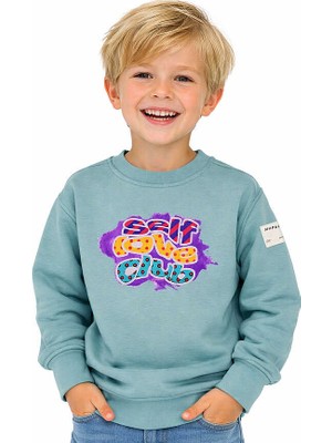 Hupalupa Store Hupalupa Basic Sweatshirt Ocean Self Life Club 9-10 Yaş