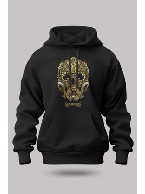Buzagi Guns'n Roses Oversize Kapüşonlu Unisex Şardonlu Sweatshirt