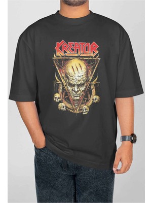 Buzagi Kreator Dijital Baskı Oversize Unisex Tişört
