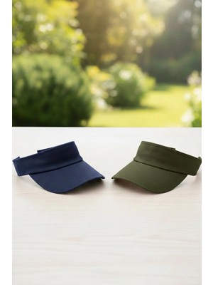 Ritagarcia Ritagarci Unisex 2'li Paket Ayarlanabilir Tenis Vizör Şapka Seti - Güneş Koruyucu Spor Siperlik