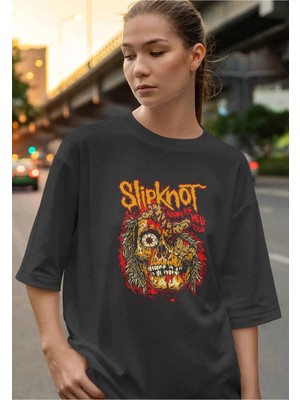 Buzagi Slipknot Dijital Baskı Oversize Unisex Tişört