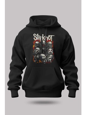 Buzagi Slipknot Oversize Kapüşonlu Unisex Şardonlu Sweatshirt