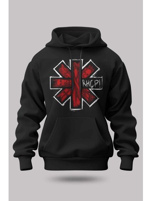 Buzagi Red Hot Chili Peppers Oversize Kapüşonlu Unisex Şardonlu Sweatshirt