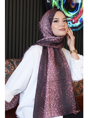 Afvente Ceylan Desen Mürdüm Soft Pamuk Şal