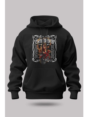 Buzagi Lynyrd Skynyrd Oversize Kapüşonlu Unisex Şardonlu Sweatshirt