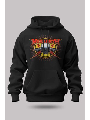 Buzagi Megadeth Oversize Kapüşonlu Unisex Şardonlu Sweatshirt