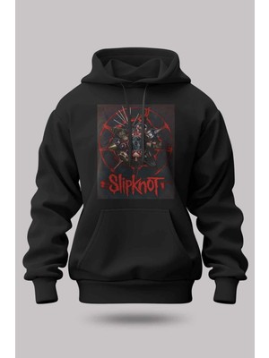 Buzagi Slipknot Oversize Kapüşonlu Unisex Şardonlu Sweatshirt