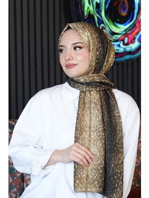 Afvente Ceylan Desen Gold Soft Pamuk Şal