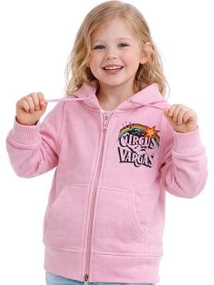 Hupalupa Store Hupalupa Kapüşonlu Sweatshirt Pembe Cırcus 9-10 Yaş