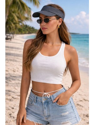 Ritagarcia Unisex Tenis Vizör Şapka - Ayarlanabilir Spor Plaj Güneş Şapkası