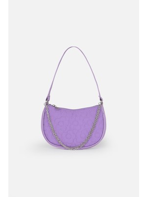 Paraşüt Kumaş Çiçek Kapitoneli, Suni Deri Detaylı, Pembe Kız Çocuk Baget Omuz Çantası