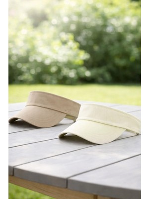 Ritagarcia Ritagarci Unisex 2'li Paket Ayarlanabilir Tenis Vizör Şapka Seti - Güneş Koruyucu Spor Siperlik