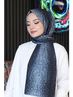 Afvente Ceylan Desen Mavi Soft Pamuk Şal