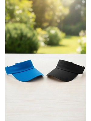 Ritagarcia Ritagarci Unisex 2'li Paket Ayarlanabilir Tenis Vizör Şapka Seti - Güneş Koruyucu Spor Siperlik