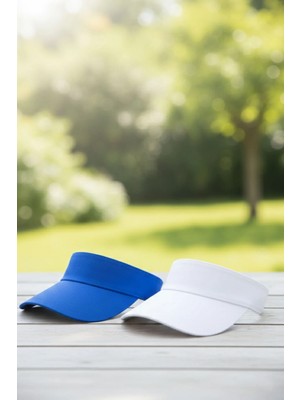 Ritagarcia Ritagarci Unisex 2'li Paket Ayarlanabilir Tenis Vizör Şapka Seti - Güneş Koruyucu Spor Siperlik